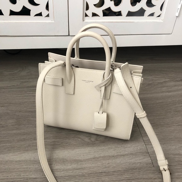 Saint Laurent Handbags - Saint Laurent Sac de Jour Nano white calfskin